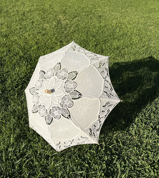 Child/Girl Size Half Lace Cotton Lace Parasol/Umbrella