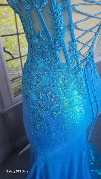 Tourquise Corset Formal Dress