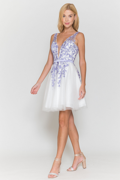 Short Floral Cocktal/Homecoming dress 8696