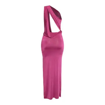 Cut Out One Shoulder Maxi Dress